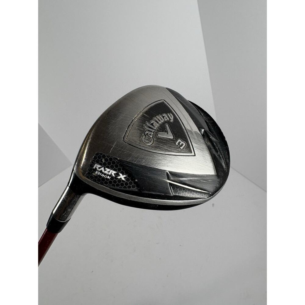 Callaway RAZR X Black 3 Wood Stiff Flex Graphite Shaft Golf Club LH